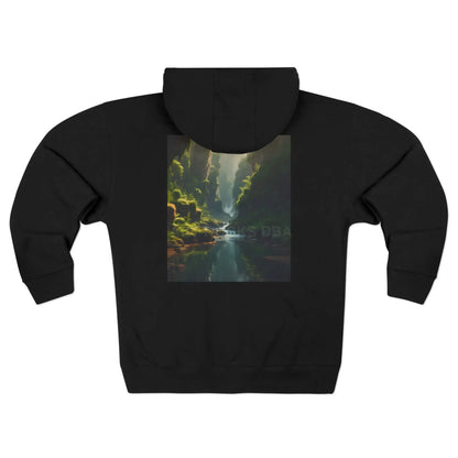 Canyon Filled With Ferns Zip Hoodie - XS / Black - Hoodie