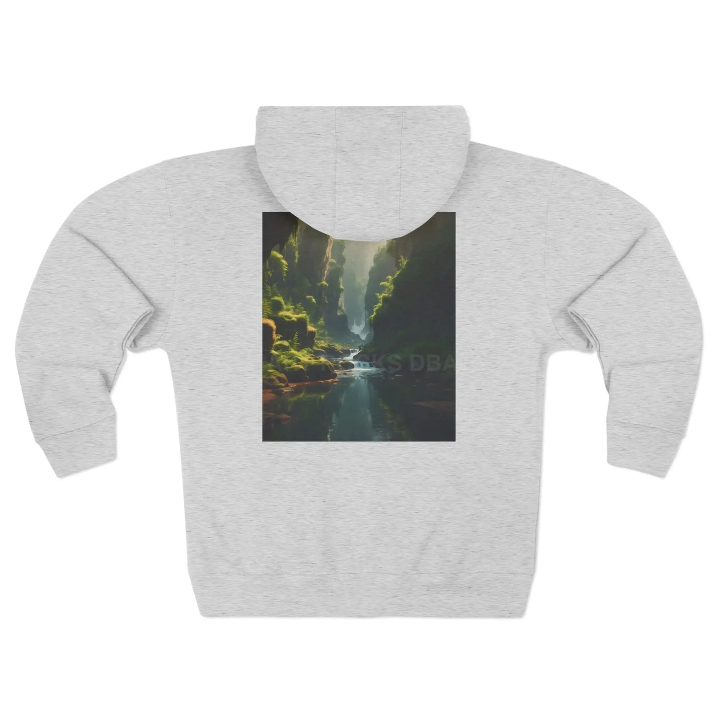 Canyon Filled With Ferns Zip Hoodie - XS / Heather Grey - Hoodie