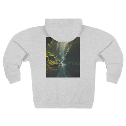 Canyon Filled With Ferns Zip Hoodie - XS / Heather Grey - Hoodie