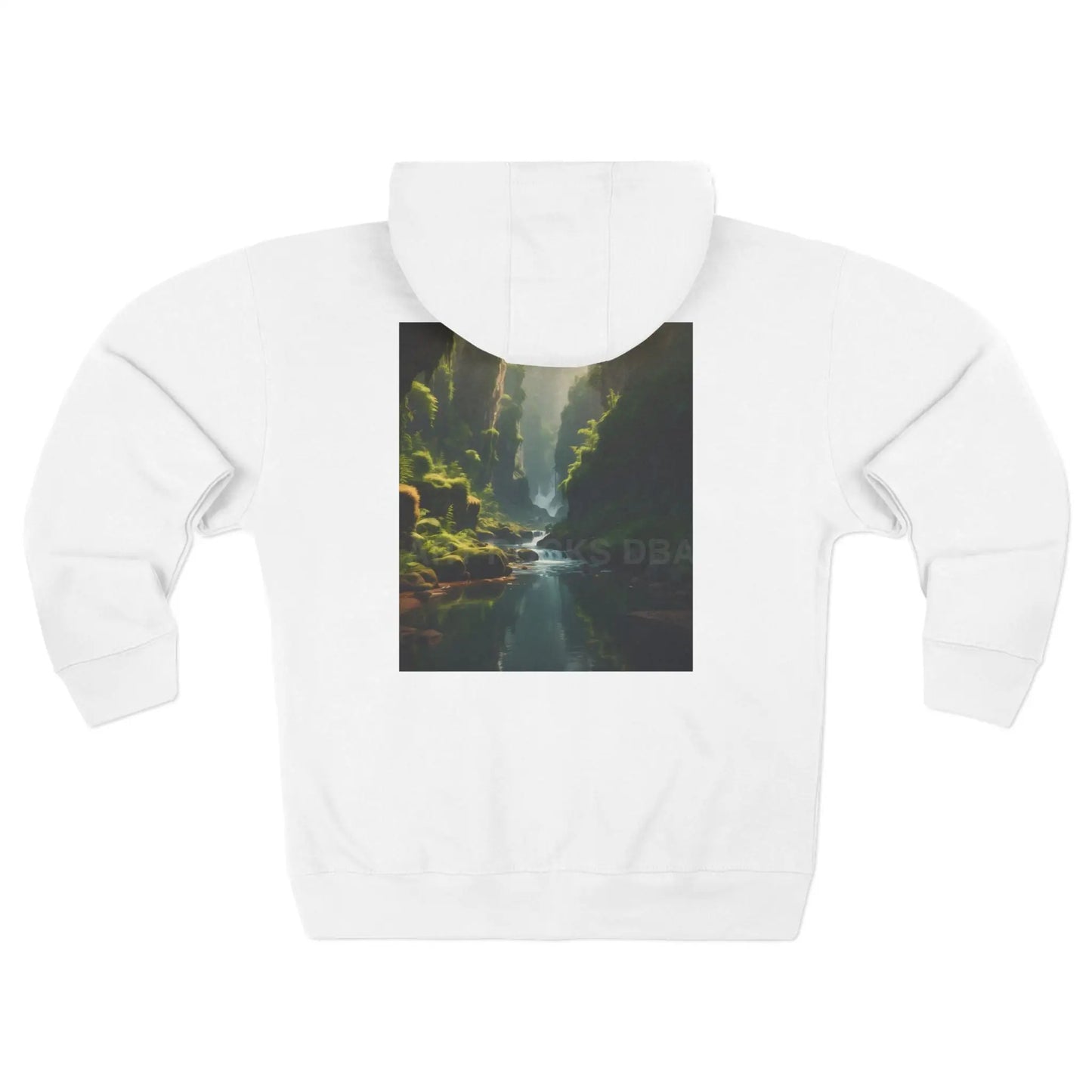 Canyon Filled With Ferns Zip Hoodie - XS / White - Hoodie