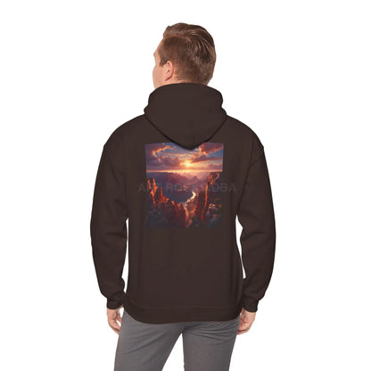 Canyon Hooded Sweatshirt - Cozy Unisex Sweatshirt for Artists Gift for Art Lovers Casual Wear Unique Graphic Hoodie