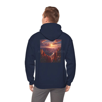Canyon Hooded Sweatshirt - Cozy Unisex Sweatshirt for Artists Gift for Art Lovers Casual Wear Unique Graphic Hoodie