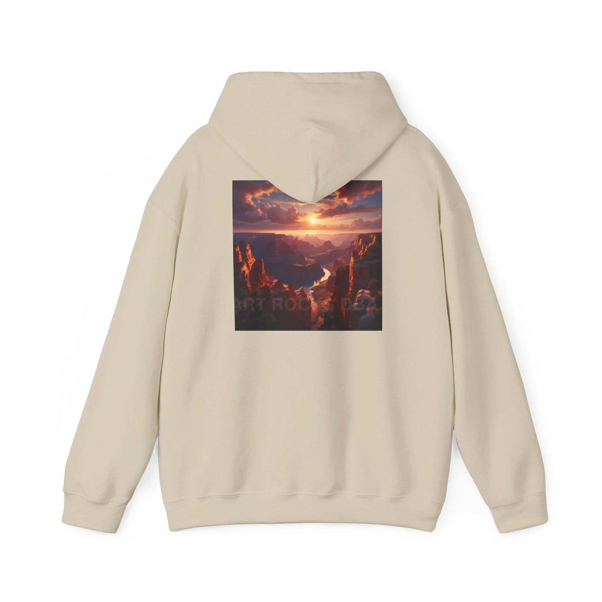 Canyon Hooded Sweatshirt - Cozy Unisex Sweatshirt for Artists Gift for Art Lovers Casual Wear Unique Graphic Hoodie