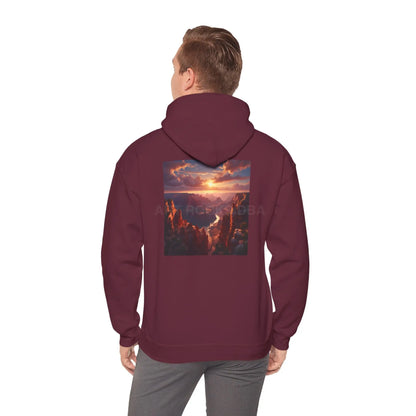 Canyon Hooded Sweatshirt - Cozy Unisex Sweatshirt for Artists Gift for Art Lovers Casual Wear Unique Graphic Hoodie