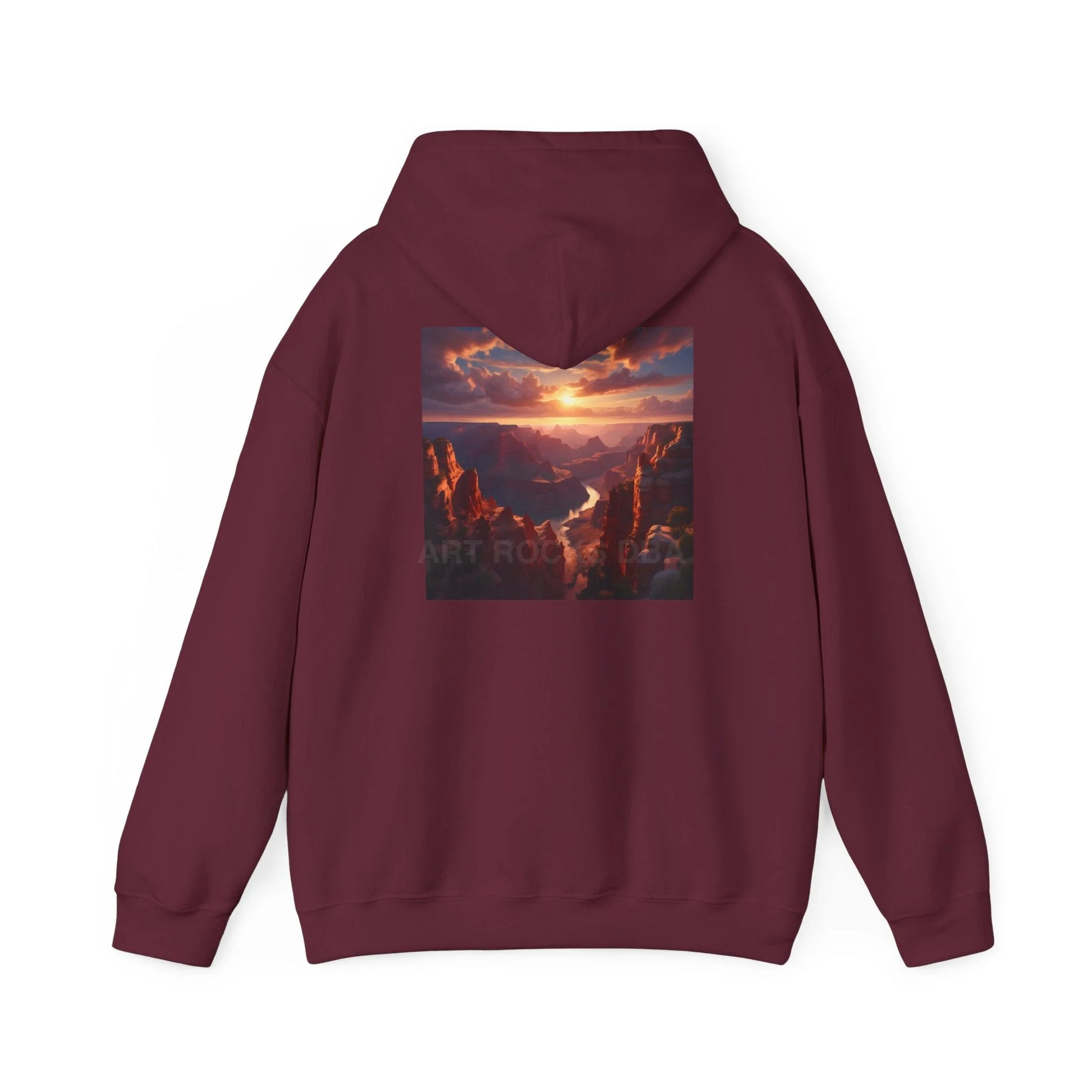 Canyon Hooded Sweatshirt - Cozy Unisex Sweatshirt for Artists Gift for Art Lovers Casual Wear Unique Graphic Hoodie
