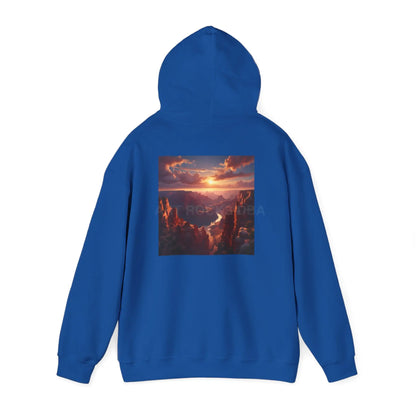 Canyon Hooded Sweatshirt - Cozy Unisex Sweatshirt for Artists Gift for Art Lovers Casual Wear Unique Graphic Hoodie