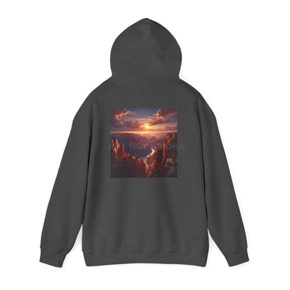 Canyon Hooded Sweatshirt - Cozy Unisex Sweatshirt for Artists Gift for Art Lovers Casual Wear Unique Graphic Hoodie