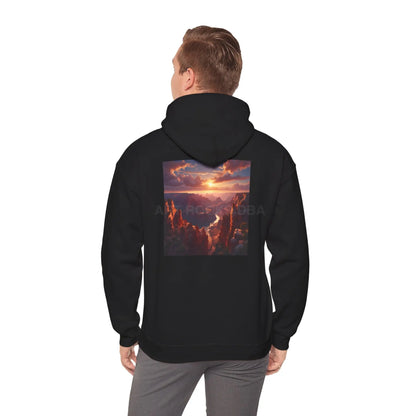 Canyon Hooded Sweatshirt - Cozy Unisex Sweatshirt for Artists Gift for Art Lovers Casual Wear Unique Graphic Hoodie