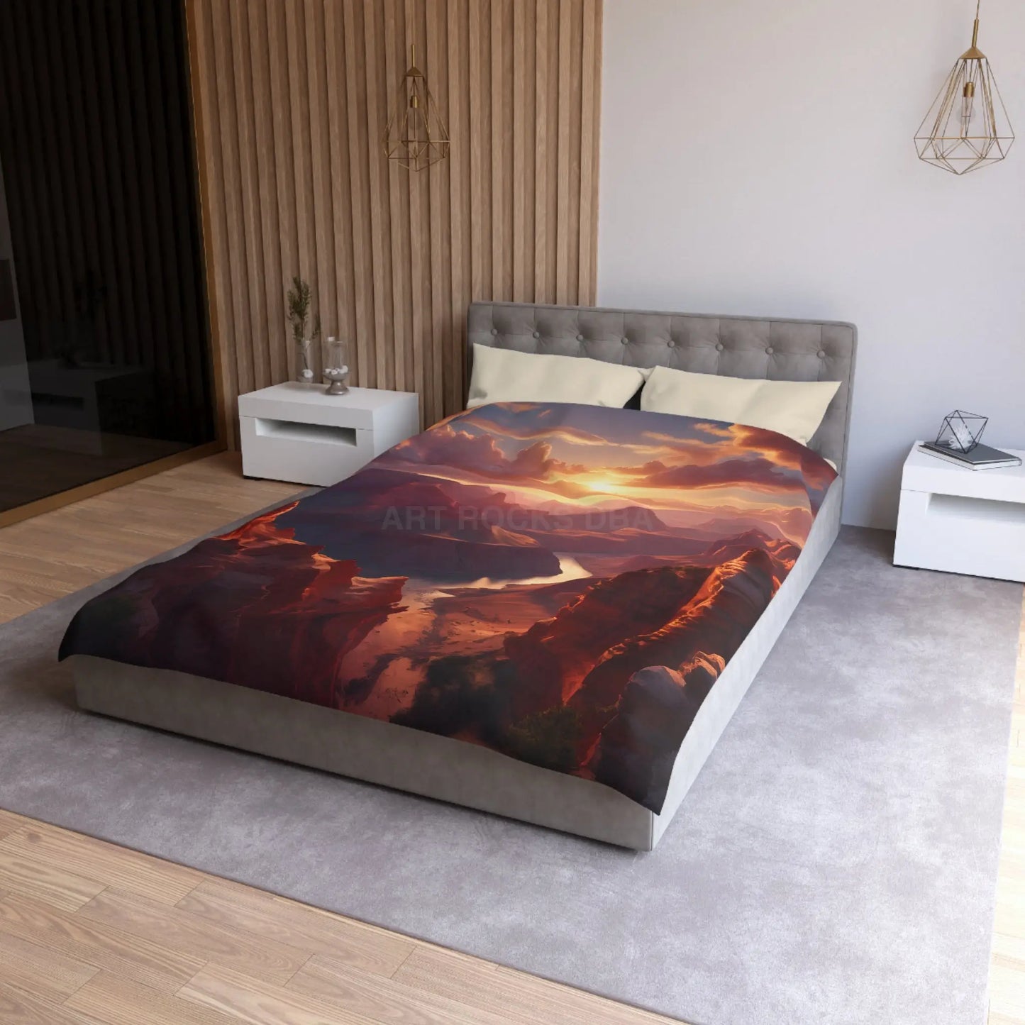 Canyon Sunset Microfiber Duvet Cover - Nature Inspired Bedding Cozy Bedroom Decor Dreamy Home Aesthetic Gift for Nature