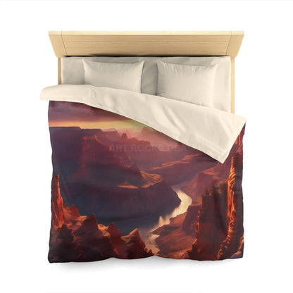 Canyon Sunset Microfiber Duvet Cover - Nature Inspired Bedding Cozy Bedroom Decor Dreamy Home Aesthetic Gift for Nature