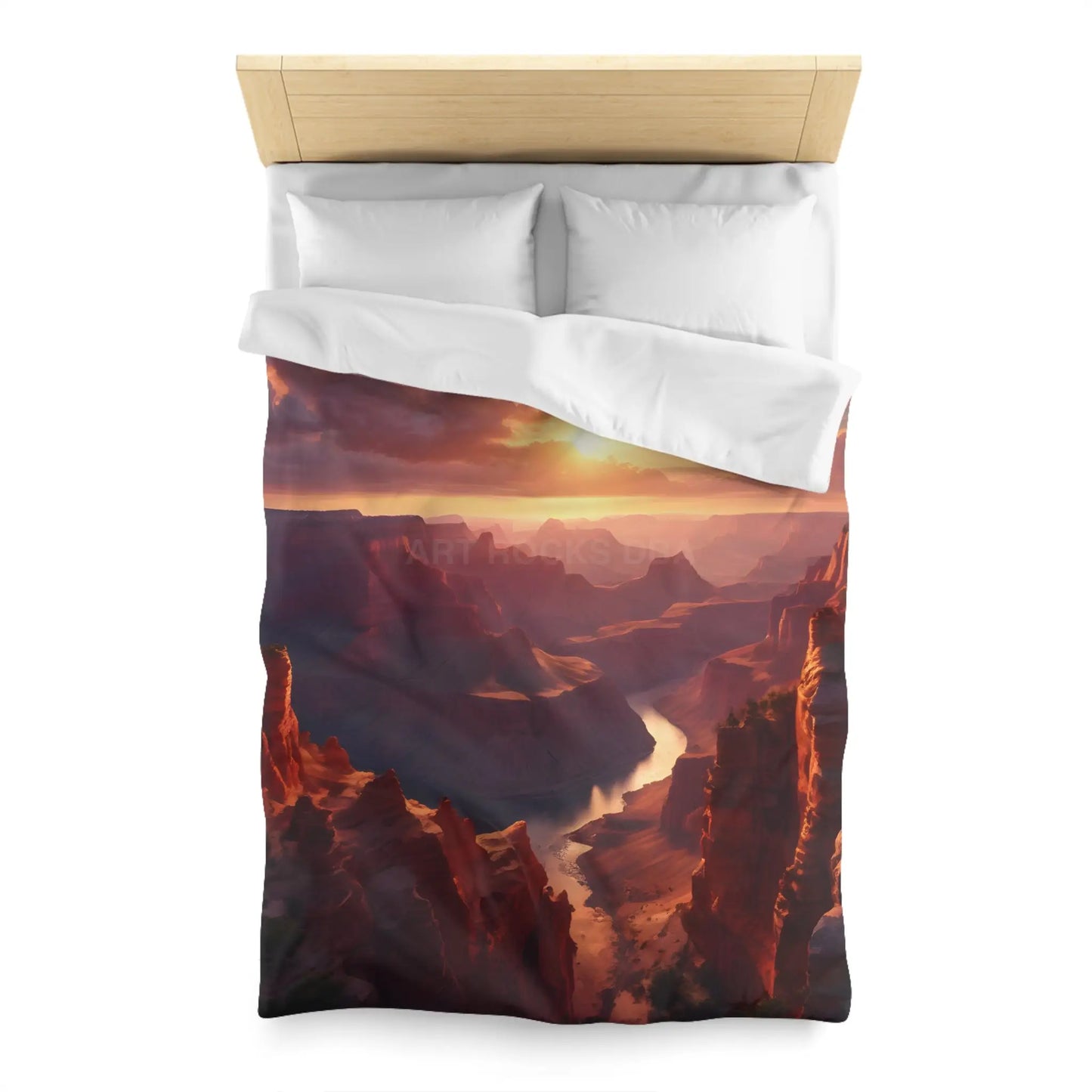 Canyon Sunset Microfiber Duvet Cover - Nature Inspired Bedding Cozy Bedroom Decor Dreamy Home Aesthetic Gift for Nature