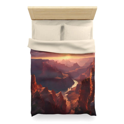 Canyon Sunset Microfiber Duvet Cover - Nature Inspired Bedding Cozy Bedroom Decor Dreamy Home Aesthetic Gift for Nature