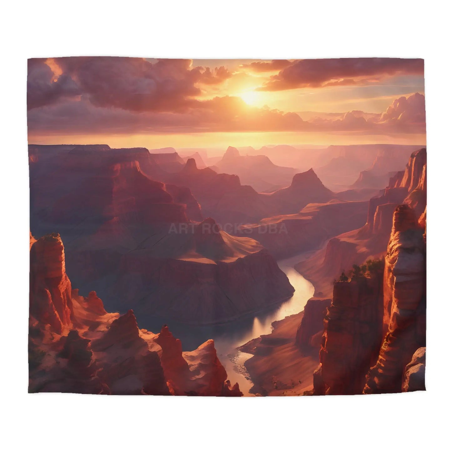 Canyon Sunset Microfiber Duvet Cover - Nature Inspired Bedding Cozy Bedroom Decor Dreamy Home Aesthetic Gift for Nature