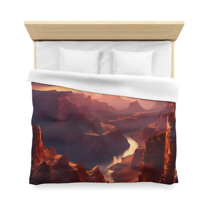 Canyon Sunset Microfiber Duvet Cover - Nature Inspired Bedding Cozy Bedroom Decor Dreamy Home Aesthetic Gift for Nature