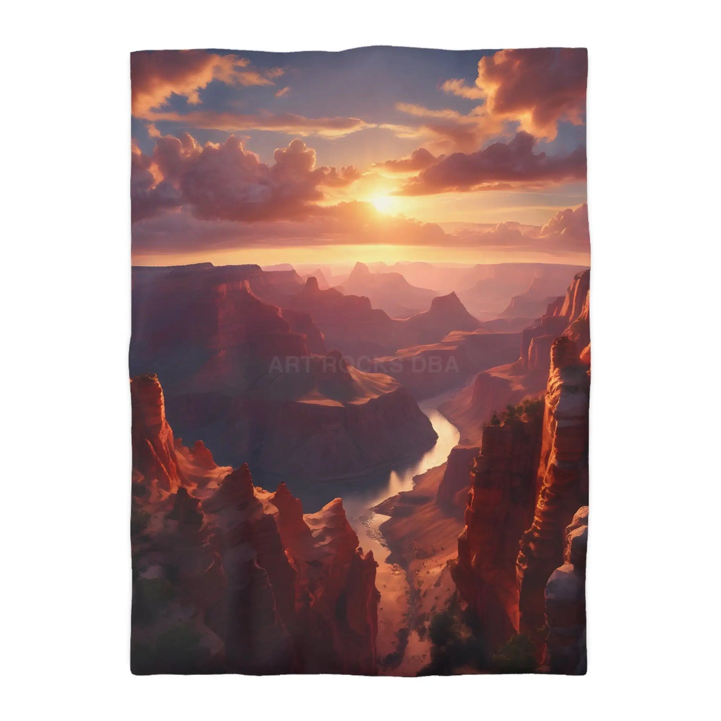 Canyon Sunset Microfiber Duvet Cover - Nature Inspired Bedding Cozy Bedroom Decor Dreamy Home Aesthetic Gift for Nature