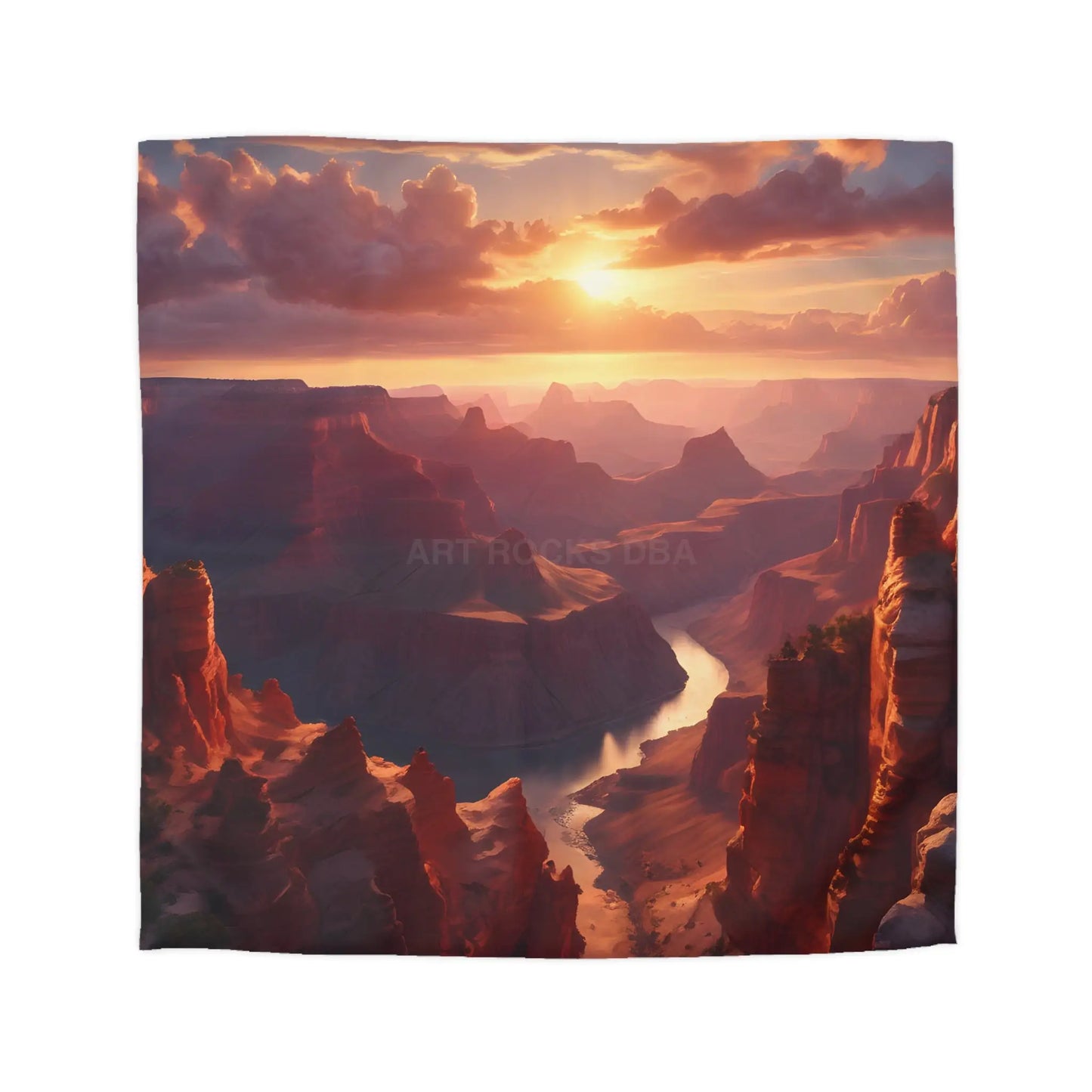 Canyon Sunset Microfiber Duvet Cover - Nature Inspired Bedding Cozy Bedroom Decor Dreamy Home Aesthetic Gift for Nature