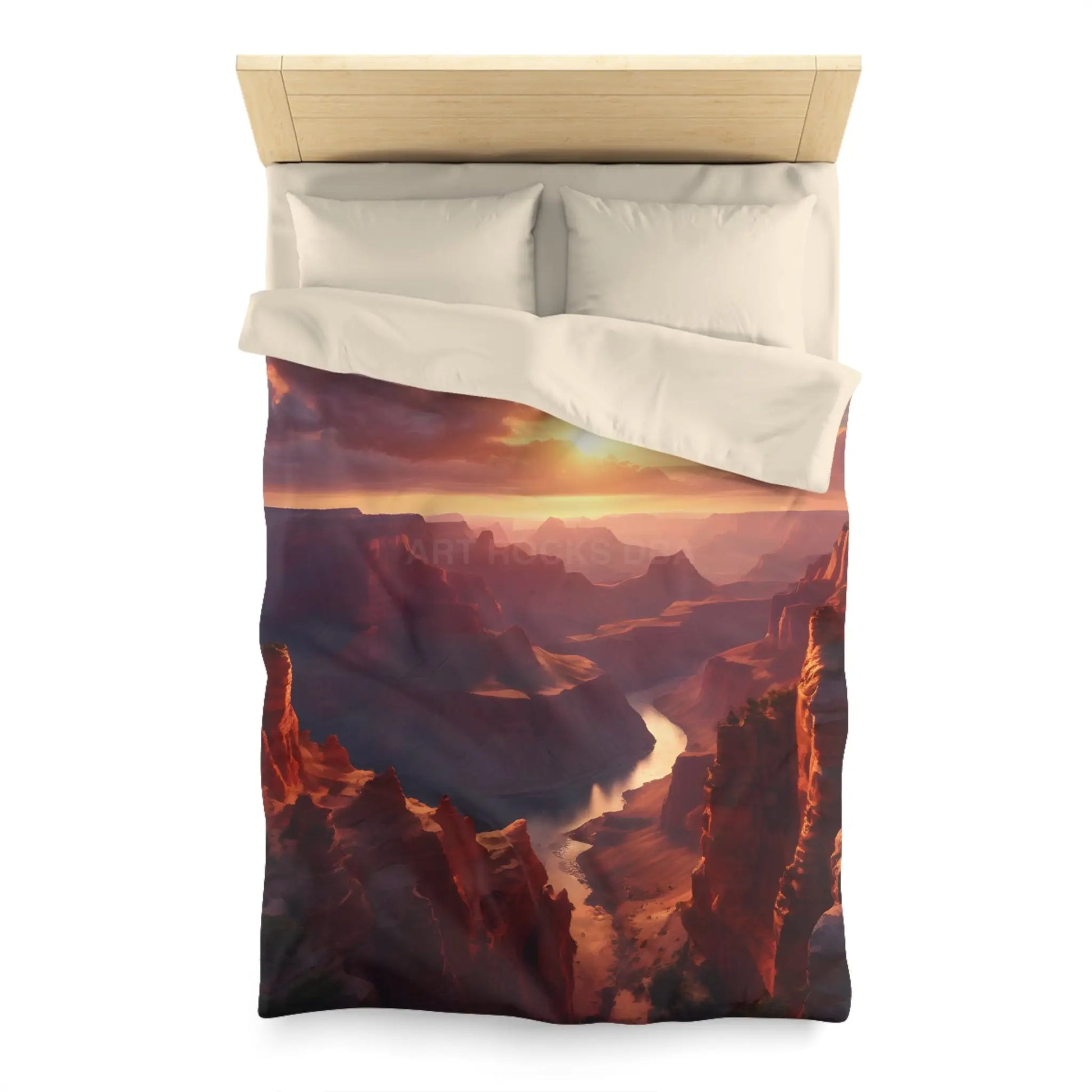 Canyon Sunset Microfiber Duvet Cover - Nature Inspired Bedding Cozy Bedroom Decor Dreamy Home Aesthetic Gift for Nature