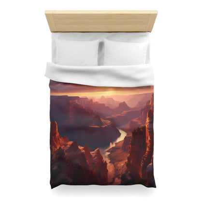 Canyon Sunset Microfiber Duvet Cover - Nature Inspired Bedding Cozy Bedroom Decor Dreamy Home Aesthetic Gift for Nature