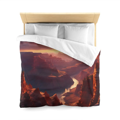 Canyon Sunset Microfiber Duvet Cover - Nature Inspired Bedding Cozy Bedroom Decor Dreamy Home Aesthetic Gift for Nature