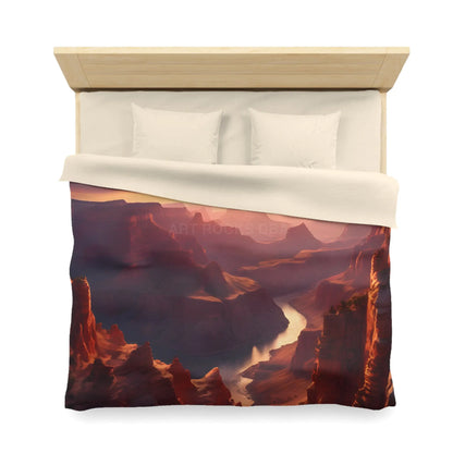 Canyon Sunset Microfiber Duvet Cover - Nature Inspired Bedding Cozy Bedroom Decor Dreamy Home Aesthetic Gift for Nature