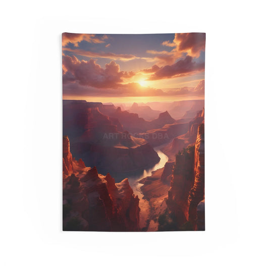 Canyon Sunset Tapestry Boho Wall Decor Nature Art Hanging Room Aesthetic Gift for Nature Lovers Cozy Home Accents