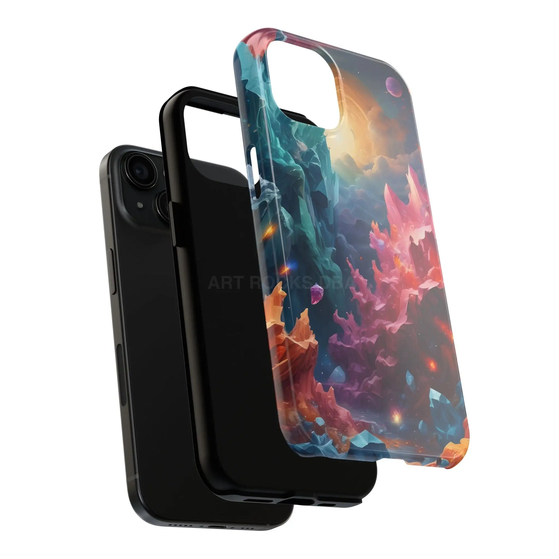 Celestial Crystal World Tough Phone Cases | Galaxy Art | Unique Phone Covers | Space-Themed Accessories | Gifts