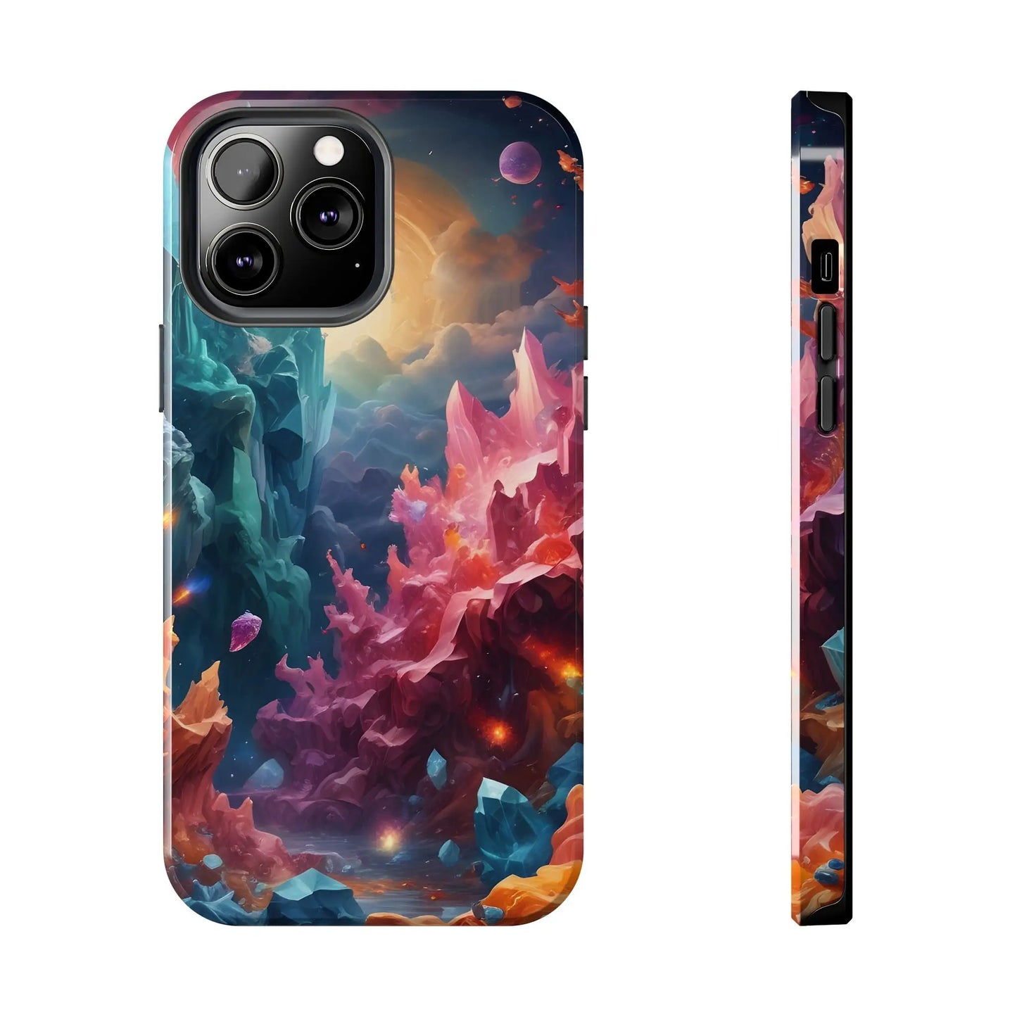 Celestial Crystal World Tough Phone Cases | Galaxy Art | Unique Phone Covers | Space-Themed Accessories | Gifts