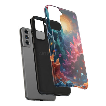 Celestial Crystal World Tough Phone Cases | Galaxy Art | Unique Phone Covers | Space-Themed Accessories | Gifts