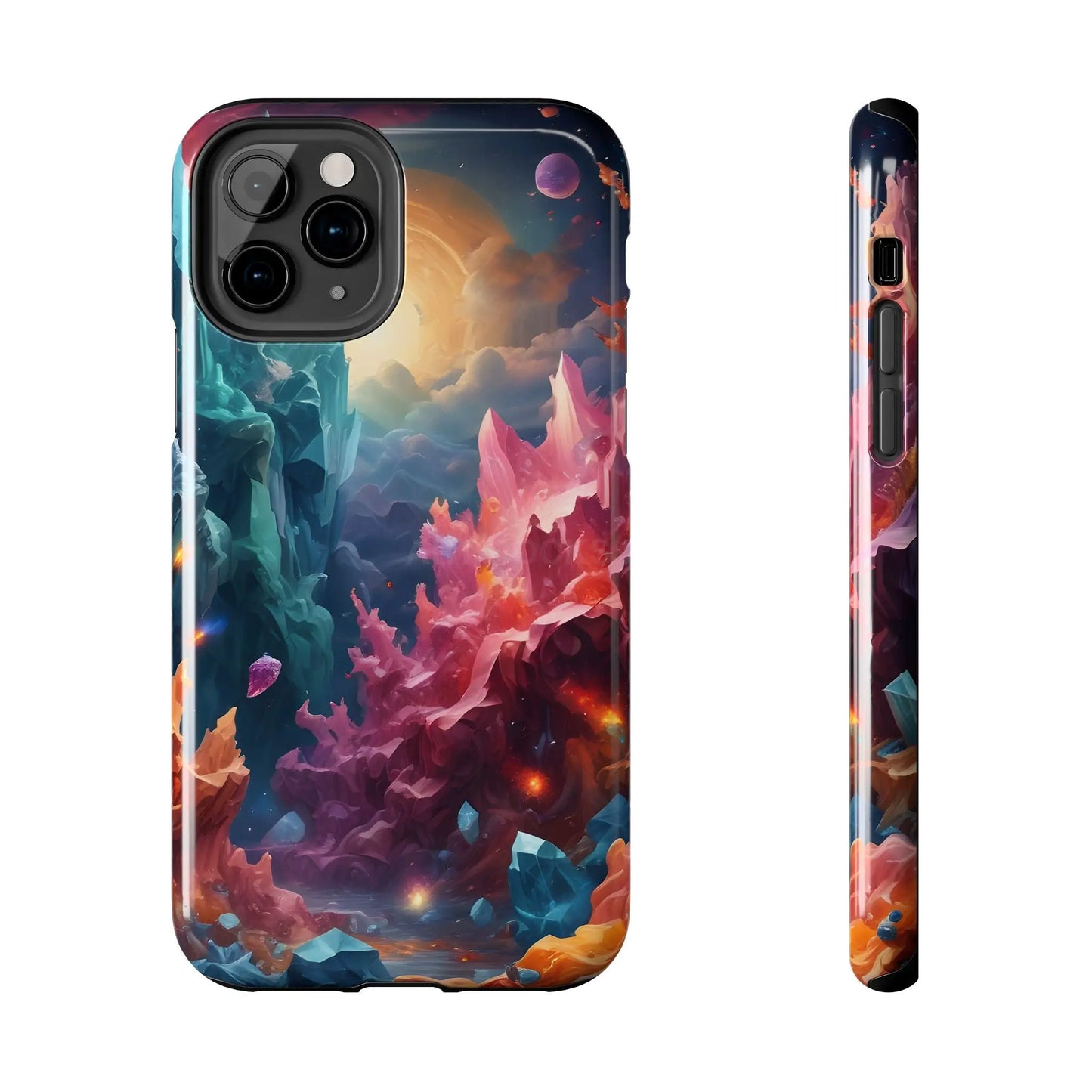 Celestial Crystal World Tough Phone Cases | Galaxy Art | Unique Phone Covers | Space-Themed Accessories | Gifts