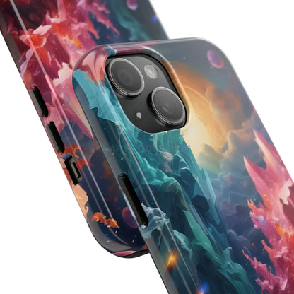 Celestial Crystal World Tough Phone Cases | Galaxy Art | Unique Phone Covers | Space-Themed Accessories | Gifts