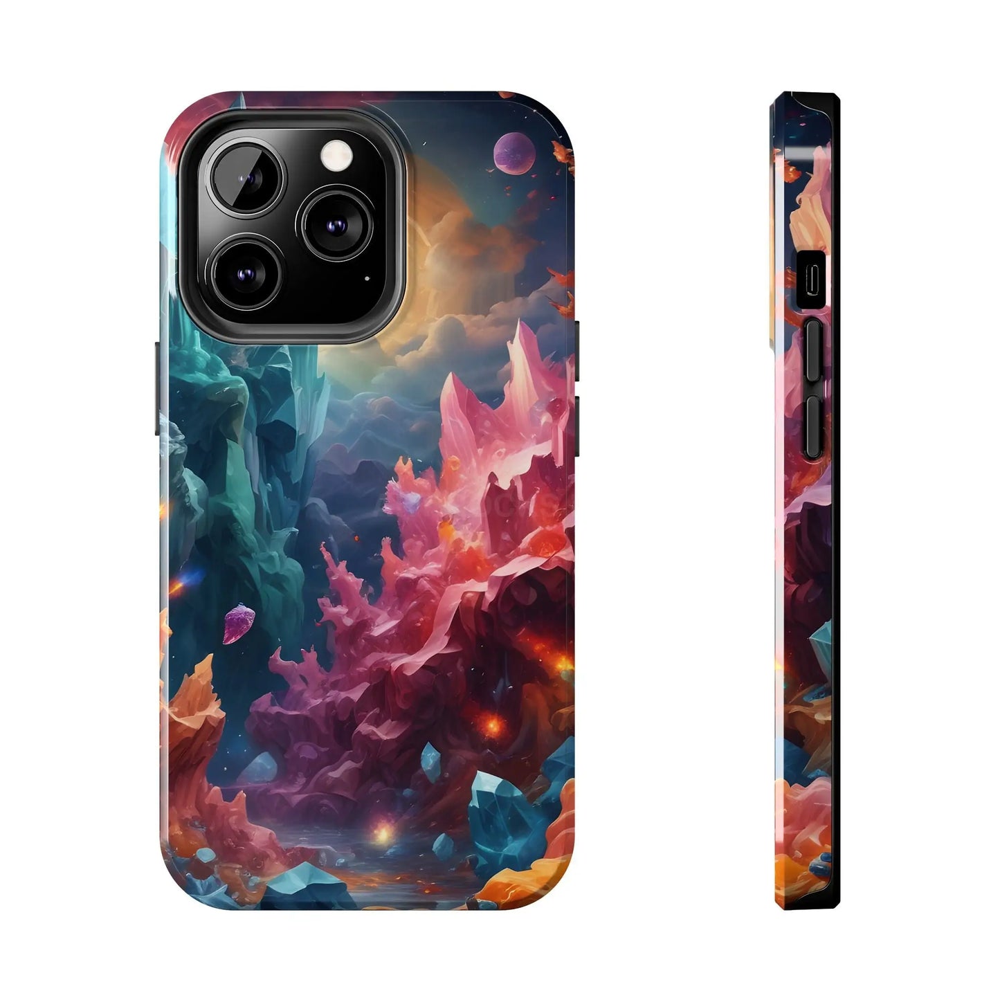 Celestial Crystal World Tough Phone Cases | Galaxy Art | Unique Phone Covers | Space-Themed Accessories | Gifts