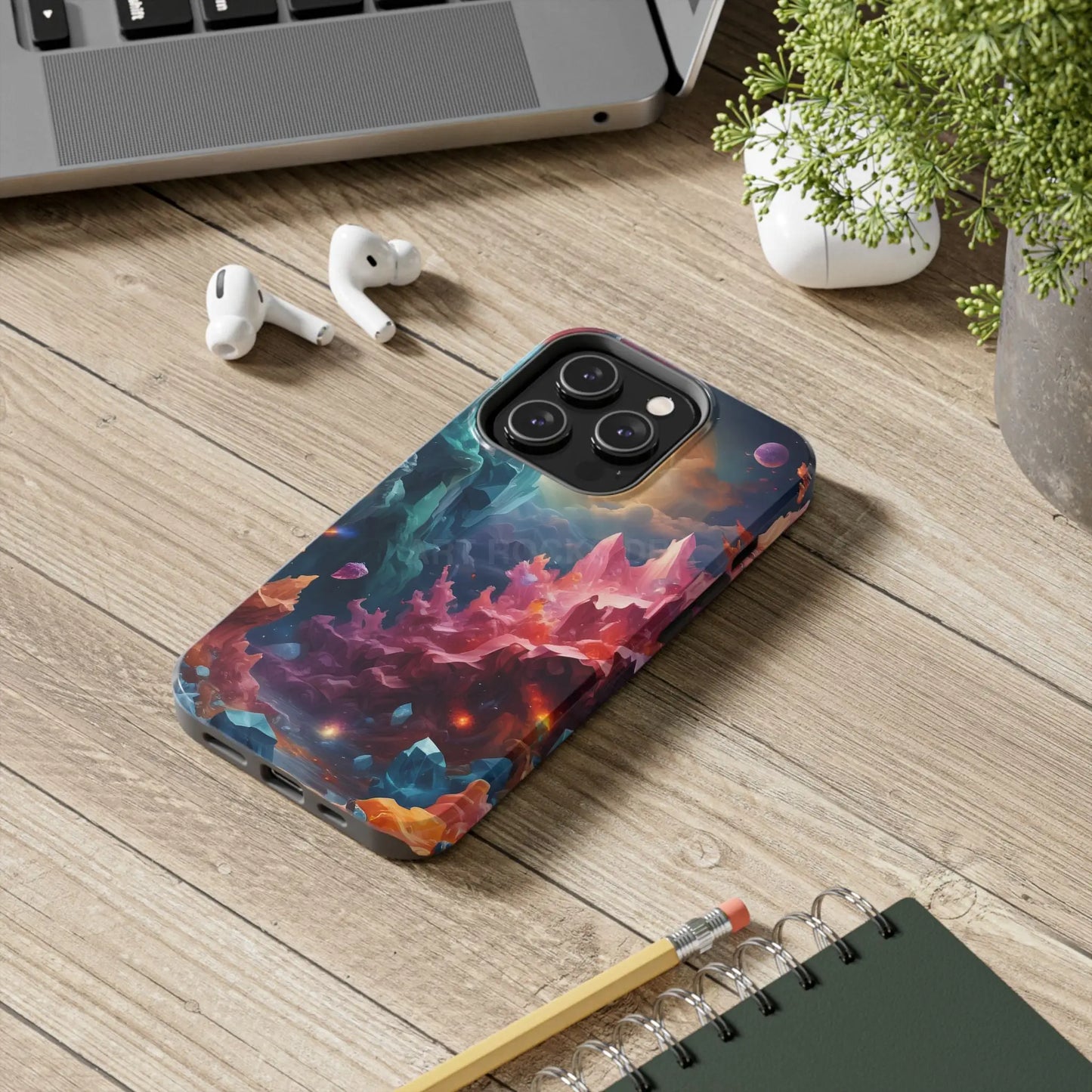 Celestial Crystal World Tough Phone Cases | Galaxy Art | Unique Phone Covers | Space-Themed Accessories | Gifts
