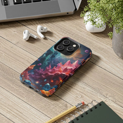 Celestial Crystal World Tough Phone Cases | Galaxy Art | Unique Phone Covers | Space-Themed Accessories | Gifts