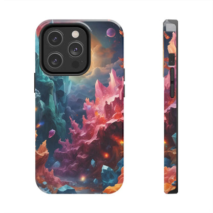 Celestial Crystal World Tough Phone Cases | Galaxy Art | Unique Phone Covers | Space-Themed Accessories | Gifts