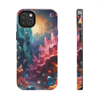 Celestial Crystal World Tough Phone Cases | Galaxy Art | Unique Phone Covers | Space-Themed Accessories | Gifts