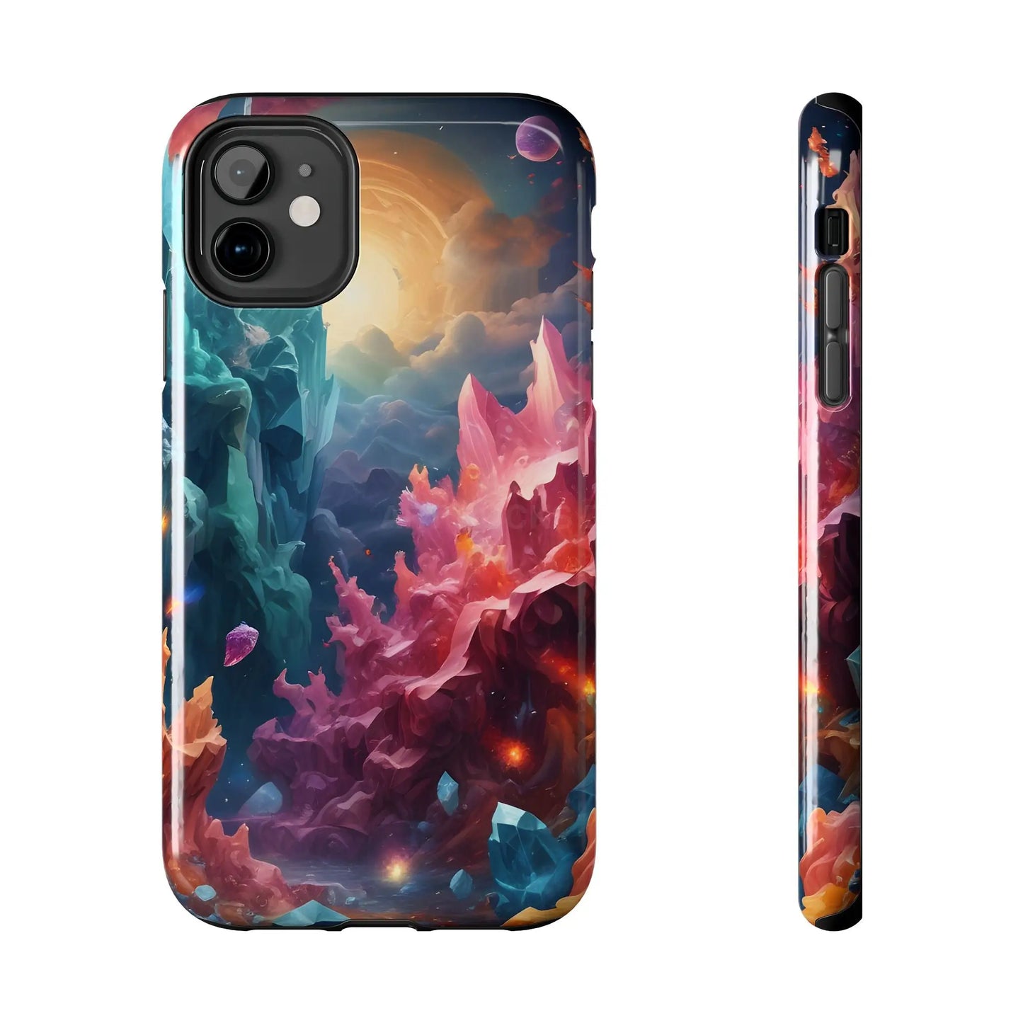 Celestial Crystal World Tough Phone Cases | Galaxy Art | Unique Phone Covers | Space-Themed Accessories | Gifts