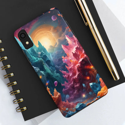 Celestial Crystal World Tough Phone Cases | Galaxy Art | Unique Phone Covers | Space-Themed Accessories | Gifts