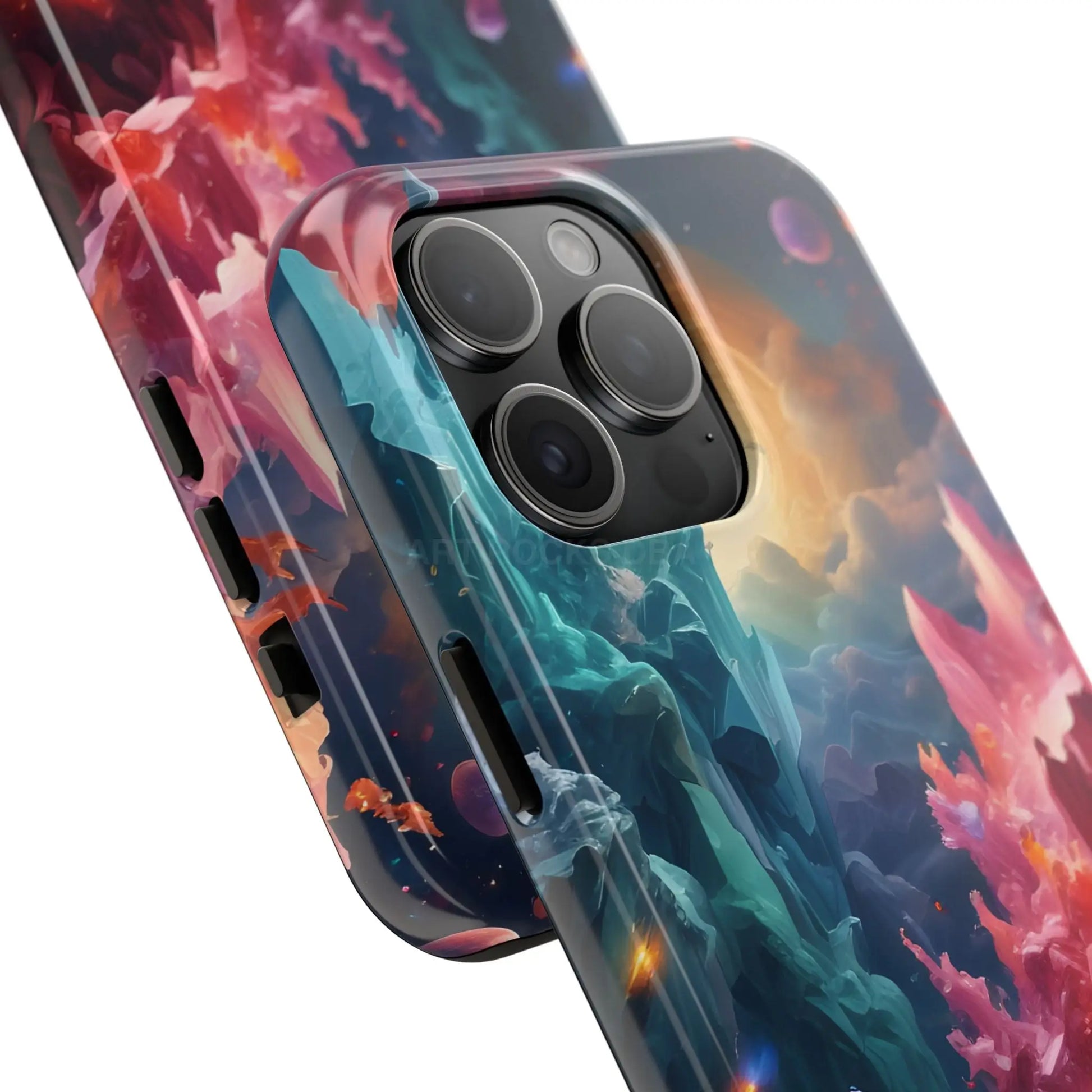 Celestial Crystal World Tough Phone Cases | Galaxy Art | Unique Phone Covers | Space-Themed Accessories | Gifts