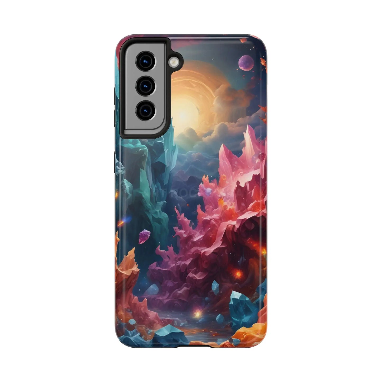 Celestial Crystal World Tough Phone Cases | Galaxy Art | Unique Phone Covers | Space-Themed Accessories | Gifts