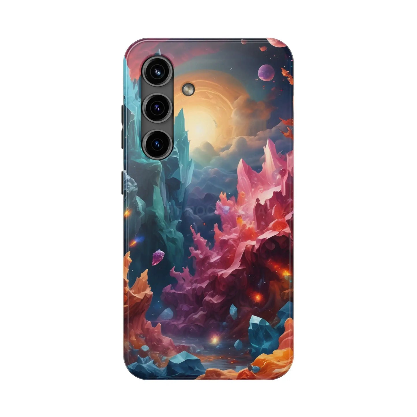 Celestial Crystal World Tough Phone Cases | Galaxy Art | Unique Phone Covers | Space-Themed Accessories | Gifts