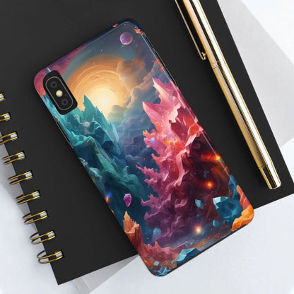 Celestial Crystal World Tough Phone Cases | Galaxy Art | Unique Phone Covers | Space-Themed Accessories | Gifts