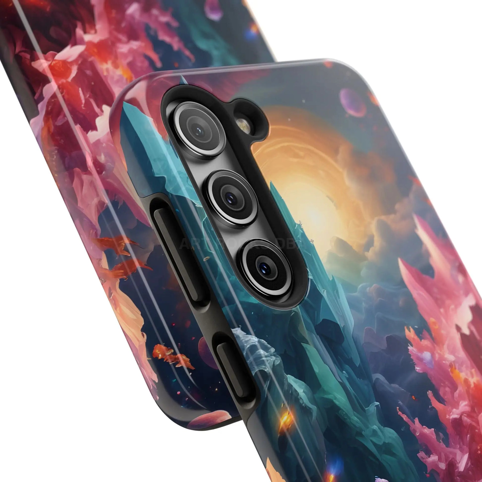 Celestial Crystal World Tough Phone Cases | Galaxy Art | Unique Phone Covers | Space-Themed Accessories | Gifts