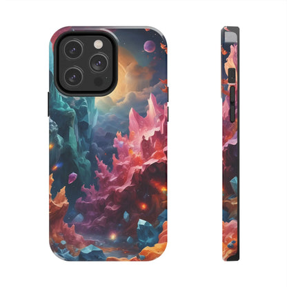 Celestial Crystal World Tough Phone Cases | Galaxy Art | Unique Phone Covers | Space-Themed Accessories | Gifts
