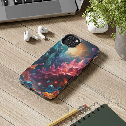 Celestial Crystal World Tough Phone Cases | Galaxy Art | Unique Phone Covers | Space-Themed Accessories | Gifts