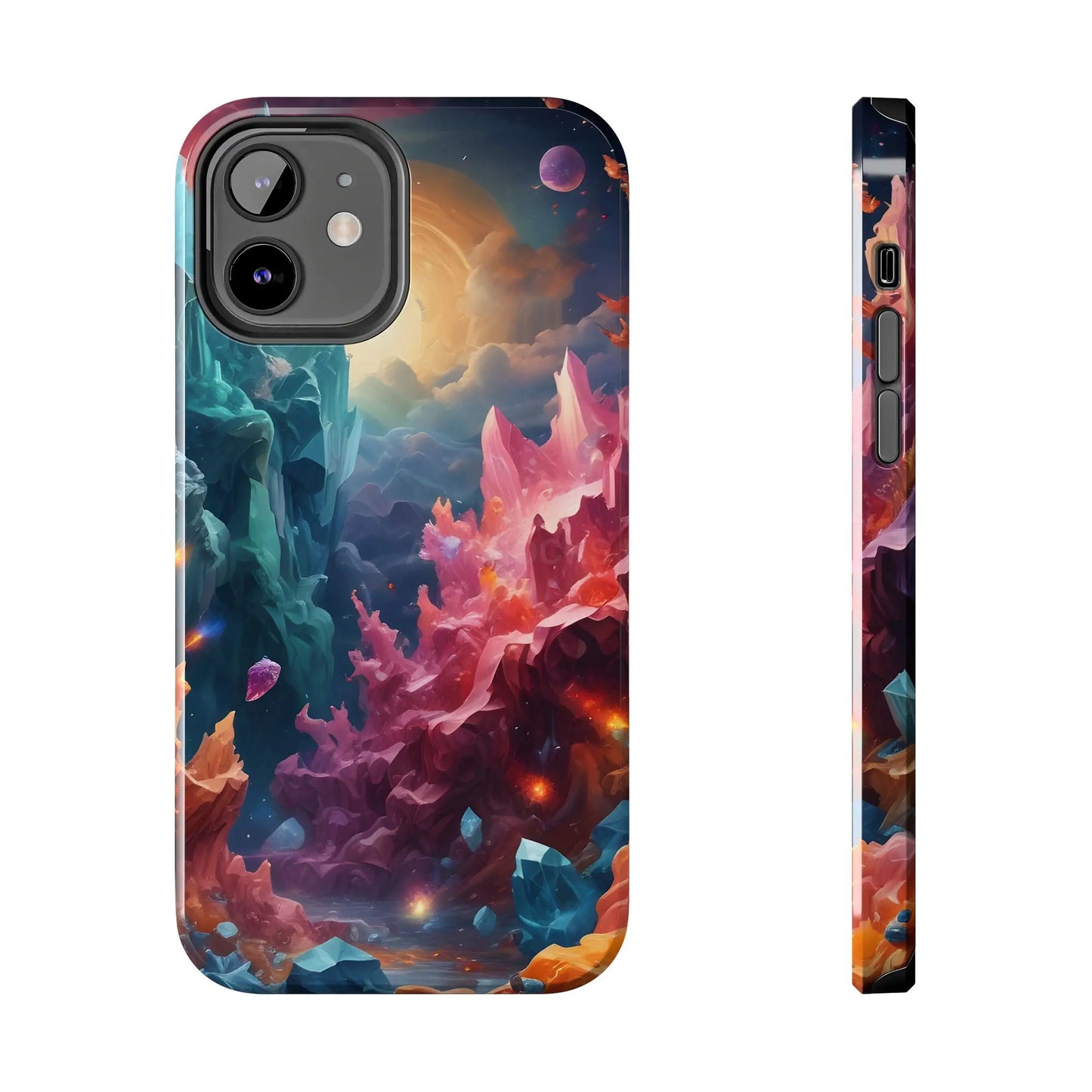 Celestial Crystal World Tough Phone Cases | Galaxy Art | Unique Phone Covers | Space-Themed Accessories | Gifts