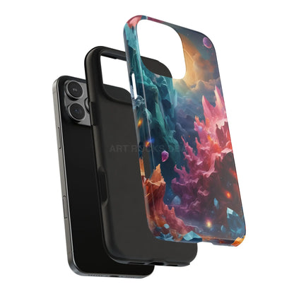 Celestial Crystal World Tough Phone Cases | Galaxy Art | Unique Phone Covers | Space-Themed Accessories | Gifts
