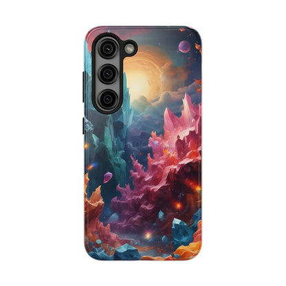 Celestial Crystal World Tough Phone Cases | Galaxy Art | Unique Phone Covers | Space-Themed Accessories | Gifts
