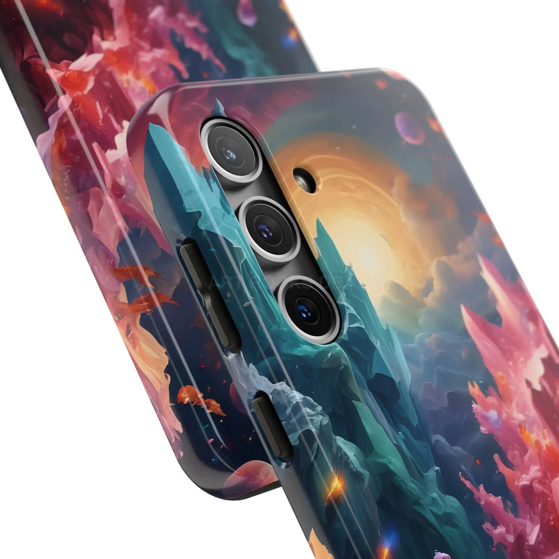 Celestial Crystal World Tough Phone Cases | Galaxy Art | Unique Phone Covers | Space-Themed Accessories | Gifts