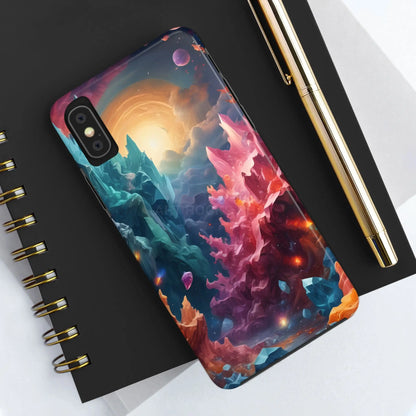 Celestial Crystal World Tough Phone Cases | Galaxy Art | Unique Phone Covers | Space-Themed Accessories | Gifts