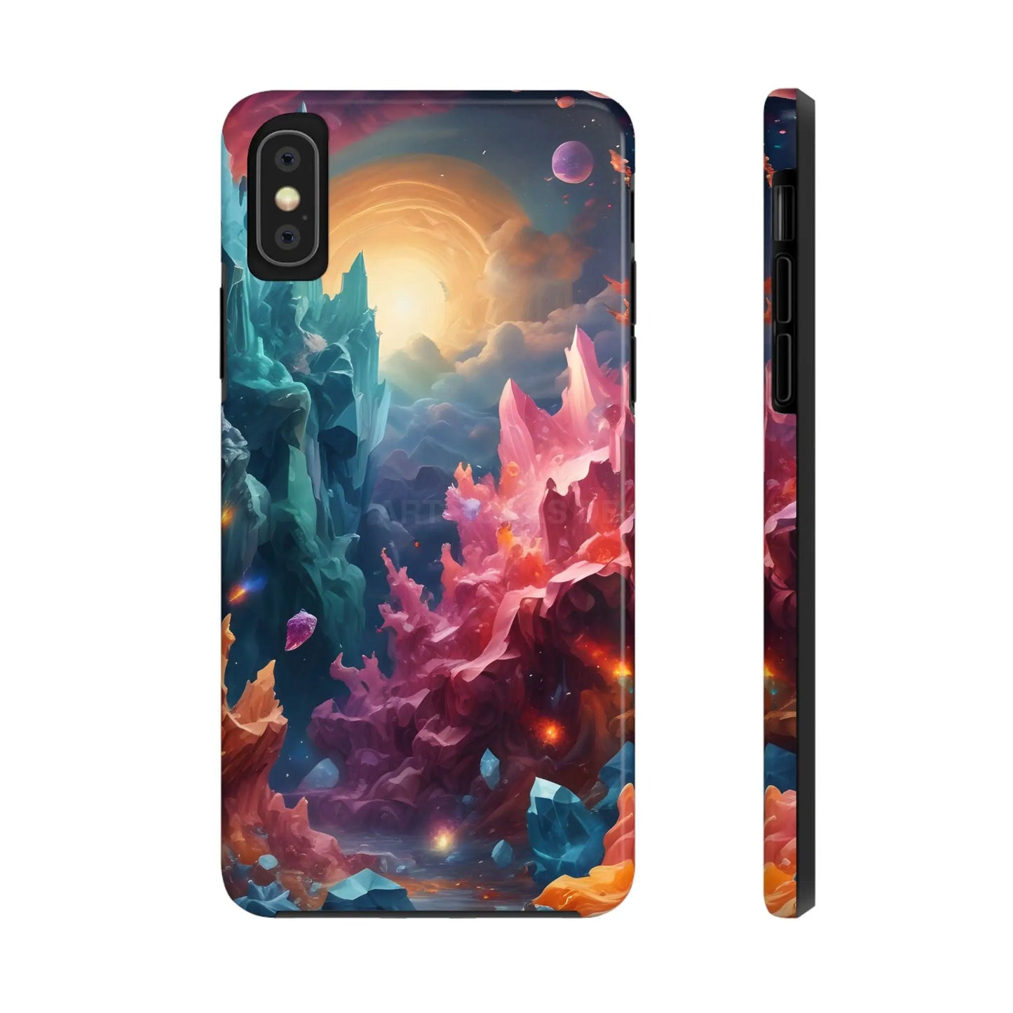 Celestial Crystal World Tough Phone Cases | Galaxy Art | Unique Phone Covers | Space-Themed Accessories | Gifts
